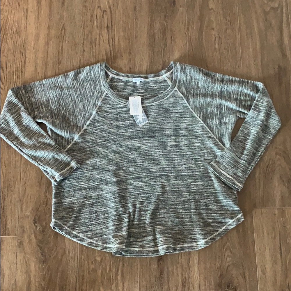 Splendid Long Sleeve Waffle Top Shirt NWT
